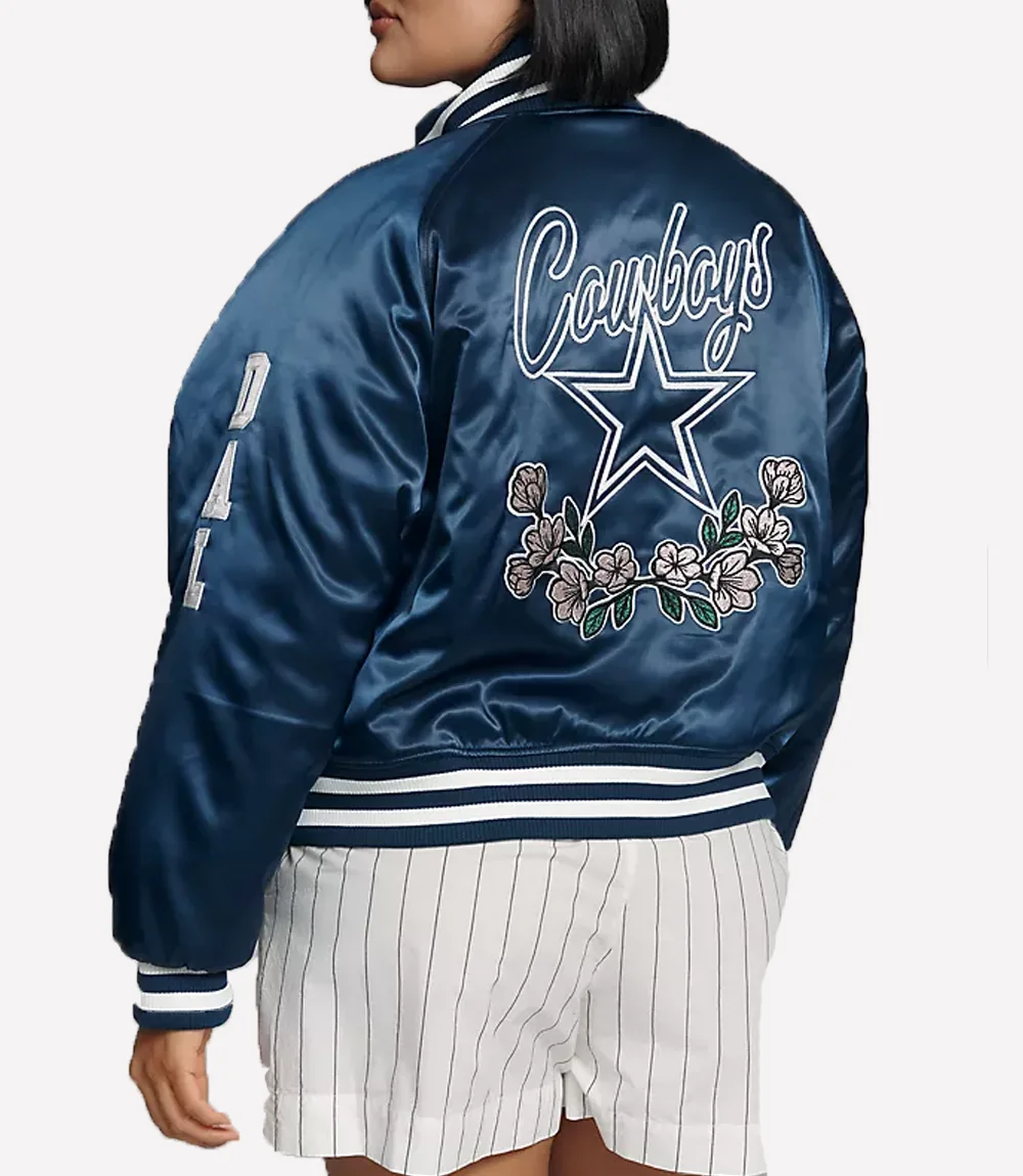 The Wild Collective x Anthropologie Dallas Cowboys Jacket Navy The Wild Collective Anthropologie Dallas Jacket