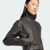 Adidas Originals Firebird Leather Jacket Black