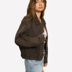 Garage Twill Bomber Brown Jacket