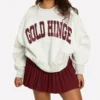 Gold Hinge White Sweatshirt