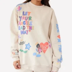Let Your Angels Lead The Way Cream Sweatshirt