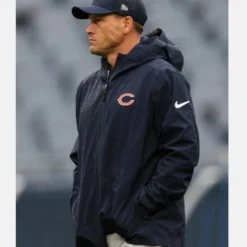 Chicago Bears 2025 Coach Ben Johnson Jacket Navy