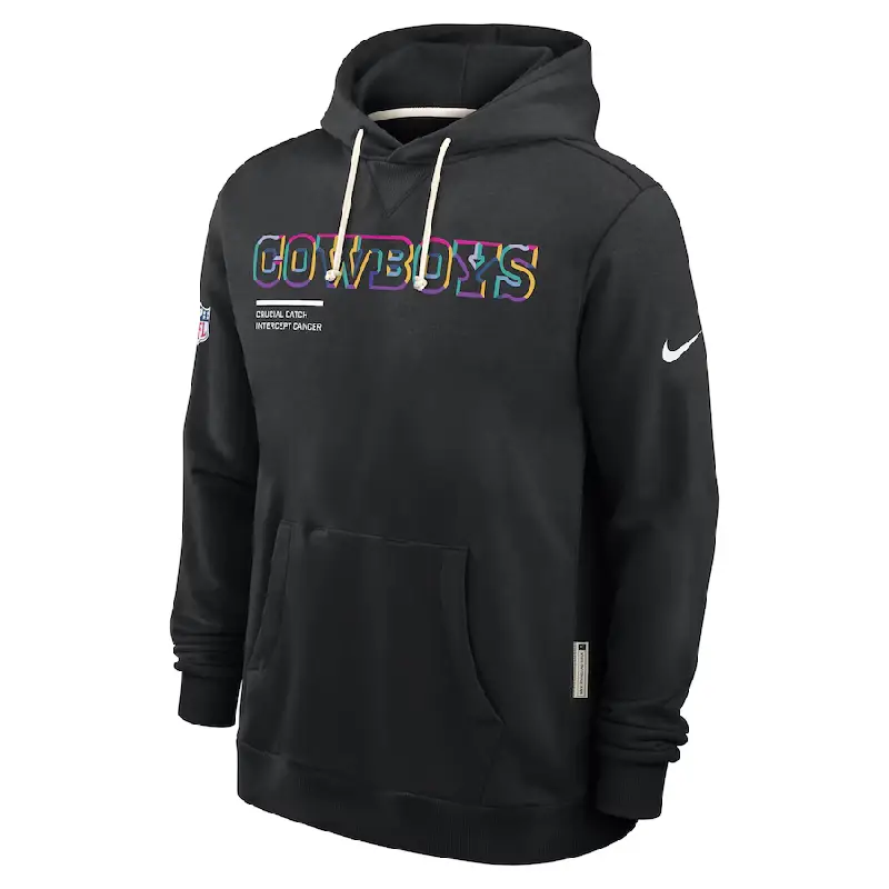Dallas Cowboys Nike Black NFL Crucial Catch Sideline Standard Issue Dri-FIT Hoodie Dallas Cowboys Nike Black 2025 NFL Crucial Catch Sideline Standard Issue Dri-FIT Hoodie