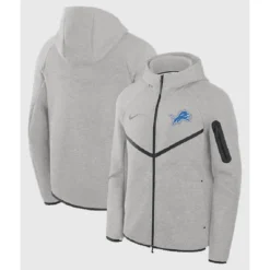 Detroit Lions Nike Tech Fleece Grey Windrunner Hoodie