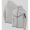 Unisex Kansas City Chiefs Nike Heather Gray Tech Fleece Full-Zip Windrunner Hoodie