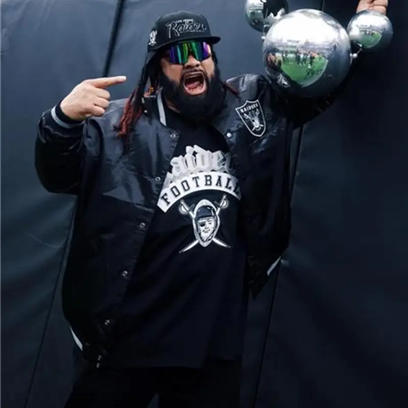 Jacob Fatu Las Vegas Raiders 2025 Satin Jacket