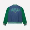 Kelly Green Philadelphia Eagles Varsity Denim Jacket Green