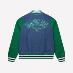 Kelly Green Philadelphia Eagles Varsity Denim Jacket Green