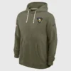 Minnesota Vikings 2025 Salute to Service Olive Green Hoodie