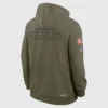 Minnesota Vikings Nike Olive Green 2025 Salute to Service Sideline Standard Issue Hoodie