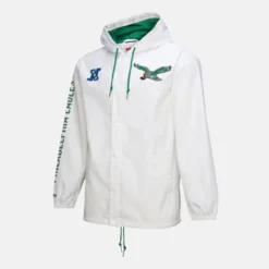 Mitchell & Ness White Philadelphia Eagles Coaches Jacket
