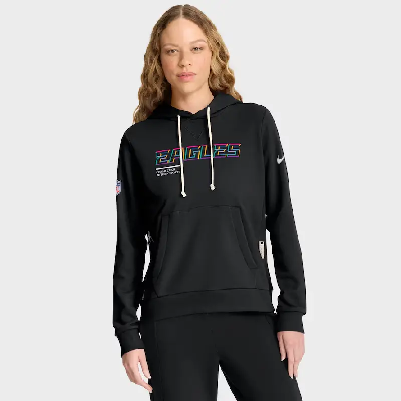 NFL Philadelphia Eagles Crucial Catch Sideline Dri-FIT Hoodie Black NFL Philadelphia Eagles Crucial Catch Sideline Dri-FIT Black Hoodie