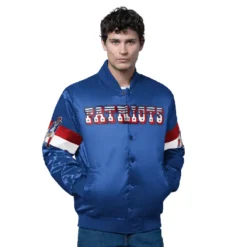 New England Patriots Starter Royal Triple Option Full-Snap Jacket