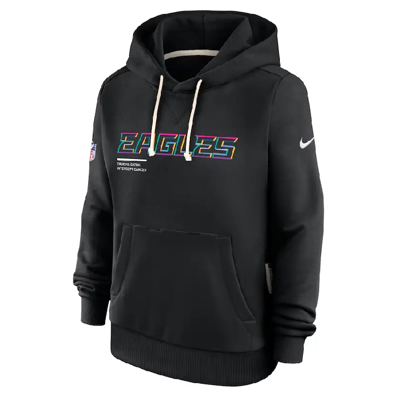 Philadelphia Eagles Nike Black NFL Crucial Catch Sideline Standard Issue Dri-FIT Hoodie