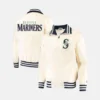 Seattle Mariners Starter Cream The Captain II Bomber Jacket