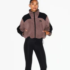 Skims Teddy Boxy Jacket Umber