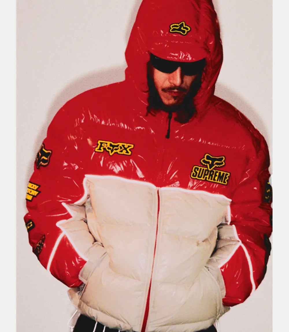 Supreme x Fox Racing Fall 2025 Red Jacket Supreme x Fox Racing Fall 2025 Puffer Jacket Red