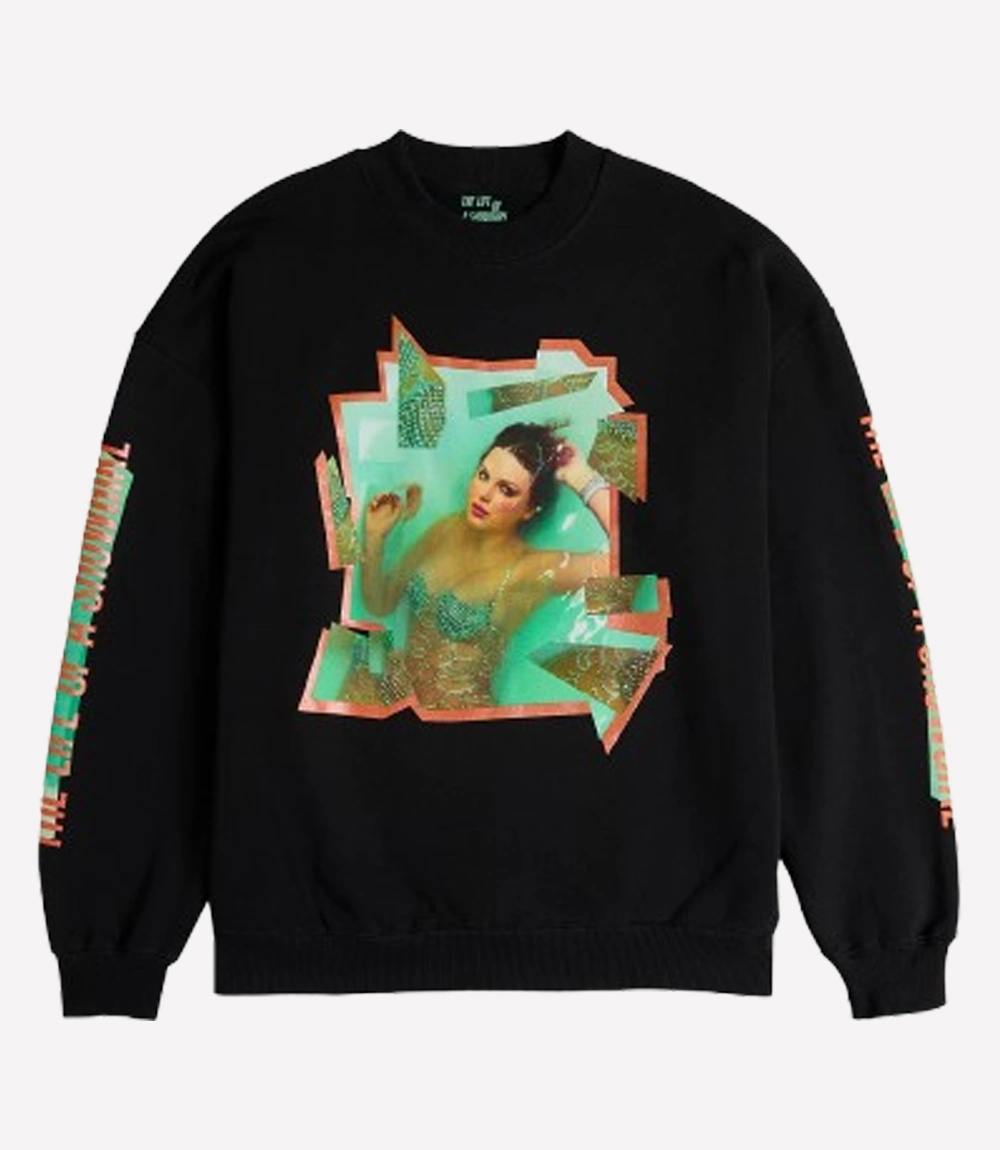 Taylor Swift Life of A Showgirl Black Sweatshirt Black Life of A Showgirl Sweatshirt