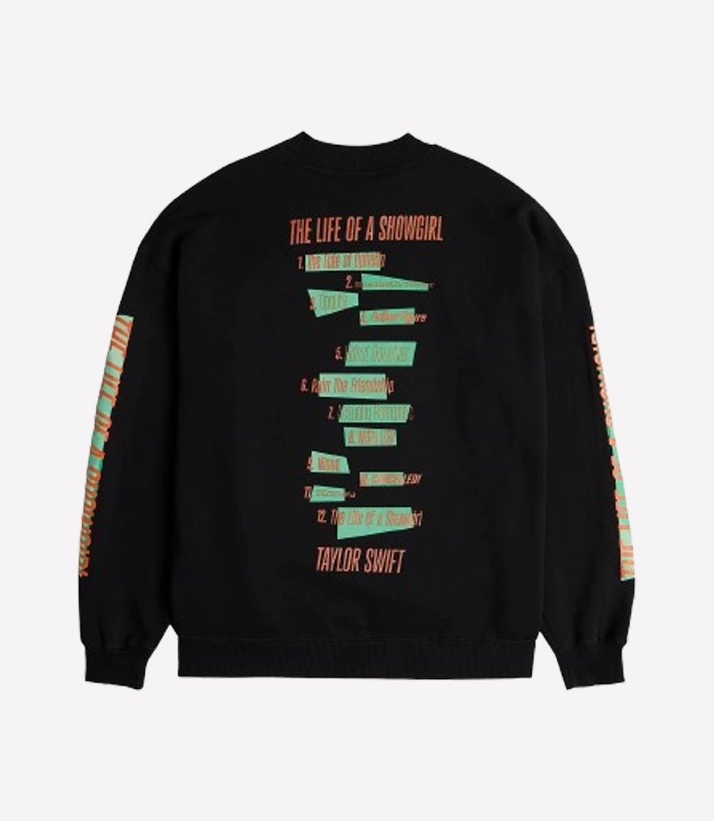 Taylor Swift Life of A Showgirl Sweatshirt Black Life of A Showgirl Sweatshirt Black
