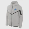 Nike Grey Detroit Lions Tech Fleece Full-Zip Windrunner Hoodie
