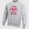 Unisex San Francisco 49ers Champion Heather Gray Reverse Weave Fleece Pullover Sweatshirt