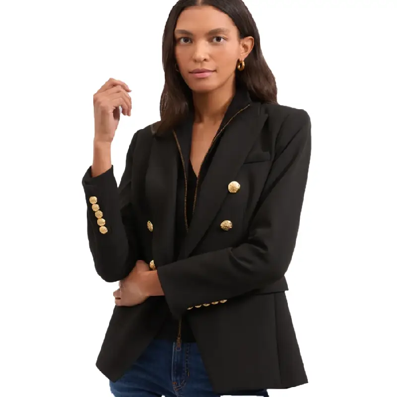 Veronica Beard Miller Dickey Jacket Black Flap-Pocket Blazer Veronica Beard Miller Dickey Jacket Flap-Pocket Black Blazer