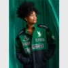 Wicked Elphaba Defying Gravity Racing Jacket Green and Black