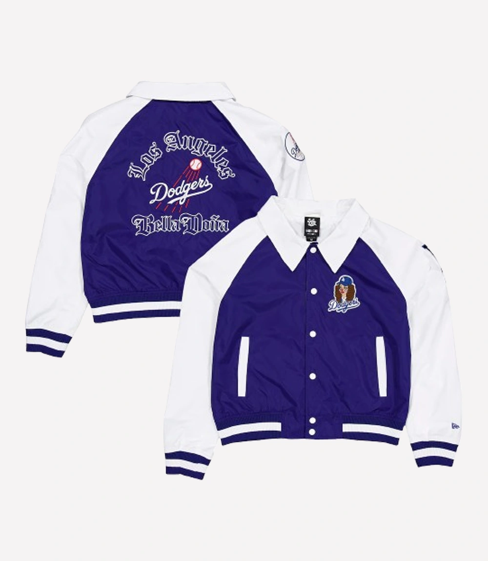 Women's Bella Dona x Los Angeles Dodgers Raglan Satin Jacket Women's Bella Dona x Los Angeles Dodgers Raglan Jacket