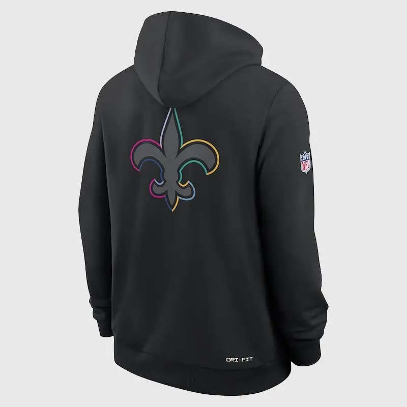 2025 New Orleans Saints Black Crucial Catch Hoodie 2025 Black New Orleans Saints Crucial Catch Hoodie