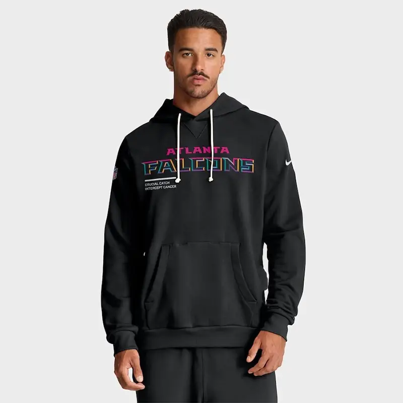 Atlanta Falcons 2025 Crucial Catch Hoodie Black Atlanta Falcons 2025 Crucial Catch Black Hoodie