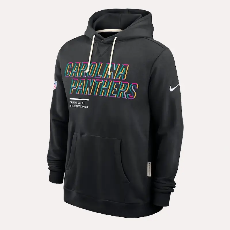 Carolina Panthers Nike Black 2025 Crucial Catch Sideline Standard Issue Hoodie
