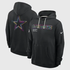 Dallas Cowboys Nike Black 2025 Crucial Catch Sideline Standard Issue Hoodie