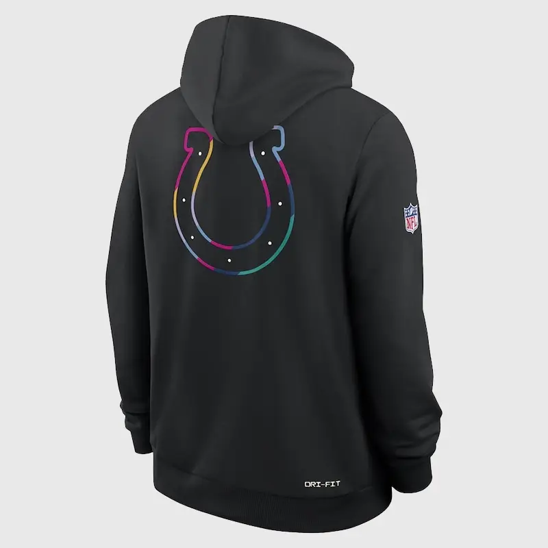 Indianapolis Colts Nike 2025 Crucial Catch Sideline Standard Issue Dri-FIT Hoodie 2025 Indianapolis Colts Nike Black Crucial Catch Sideline Standard Issue Dri-FIT Hoodie