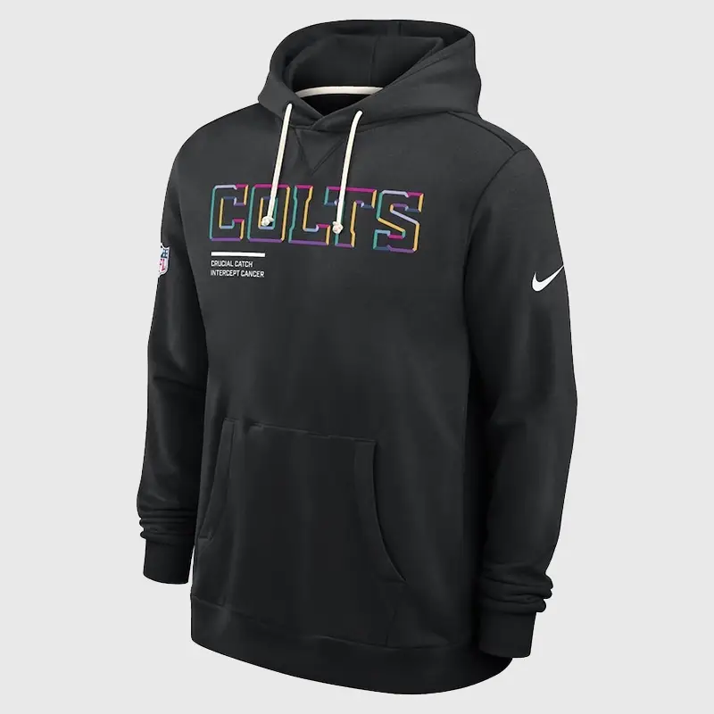 Indianapolis Colts Nike Black 2025 Crucial Catch Sideline Standard Issue Hoodie Indianapolis Colts Nike Black 2025 Crucial Catch Sideline Standard Issue Dri-FIT Hoodie