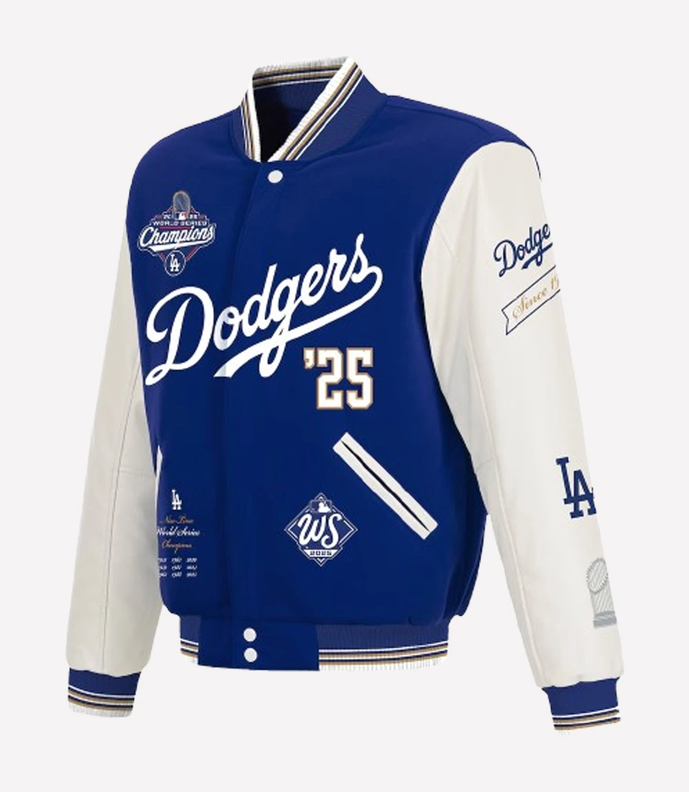 Los Angeles Dodgers 2025 World Series Champions Reversible Varsity Jacket Los Angeles Dodgers 25 World Series Reversible Varsity Jacket