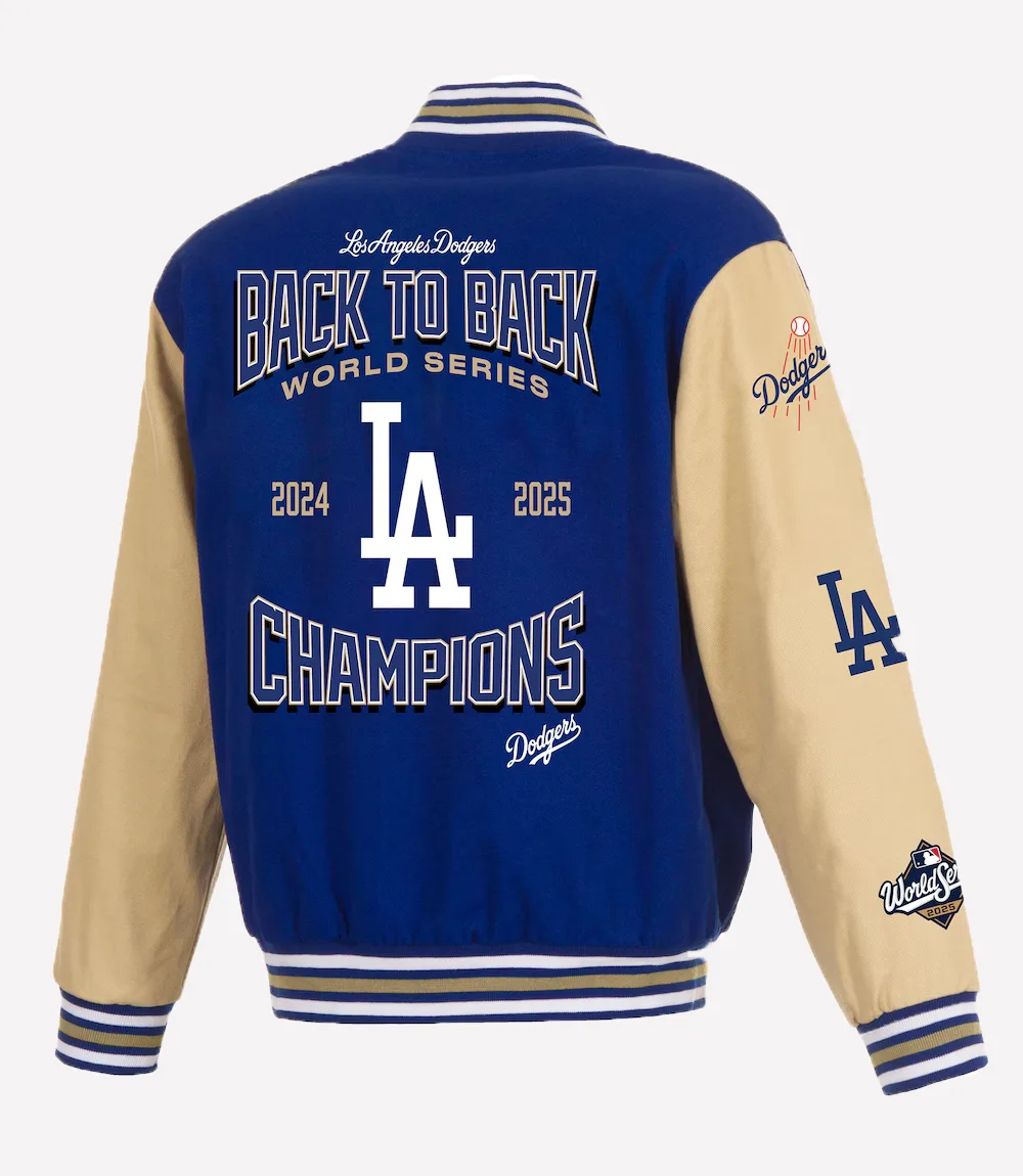 Los Angeles Dodgers 25 World Series Champions Royal Varsity Jacket 2025 World Series Champions LA Dodgers Royal Varsity Jacket