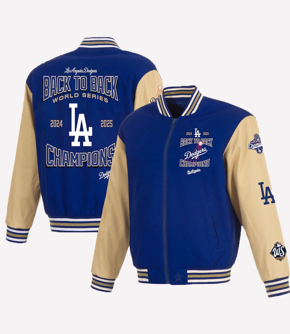 Los Angeles Dodgers 25 World Series Champions Varsity Jacket 2025 World Series Champions LA Dodgers Varsity Jacket
