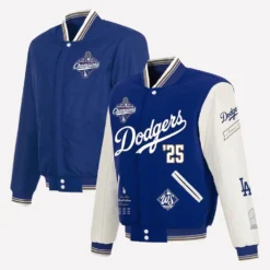 Los Angeles Dodgers 2025 World Series Reversible Varsity Jacket