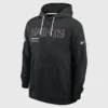 New Orleans Saints Nike Black 2025 Crucial Catch Sideline Standard Issue Dri-FIT Hoodie
