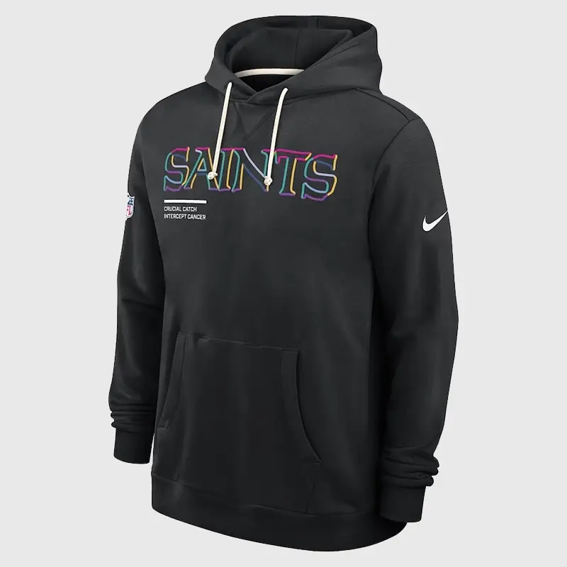 New Orleans Saints Nike Black 2025 Crucial Catch Sideline Standard Issue Hoodie New Orleans Saints Nike Black 2025 Crucial Catch Sideline Standard Issue Dri-FIT Hoodie