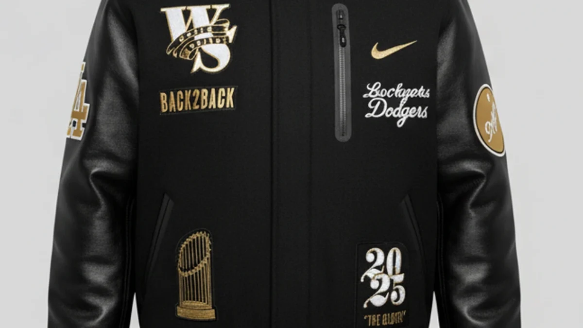 Nike Dodgers World Series Letterman Jacket