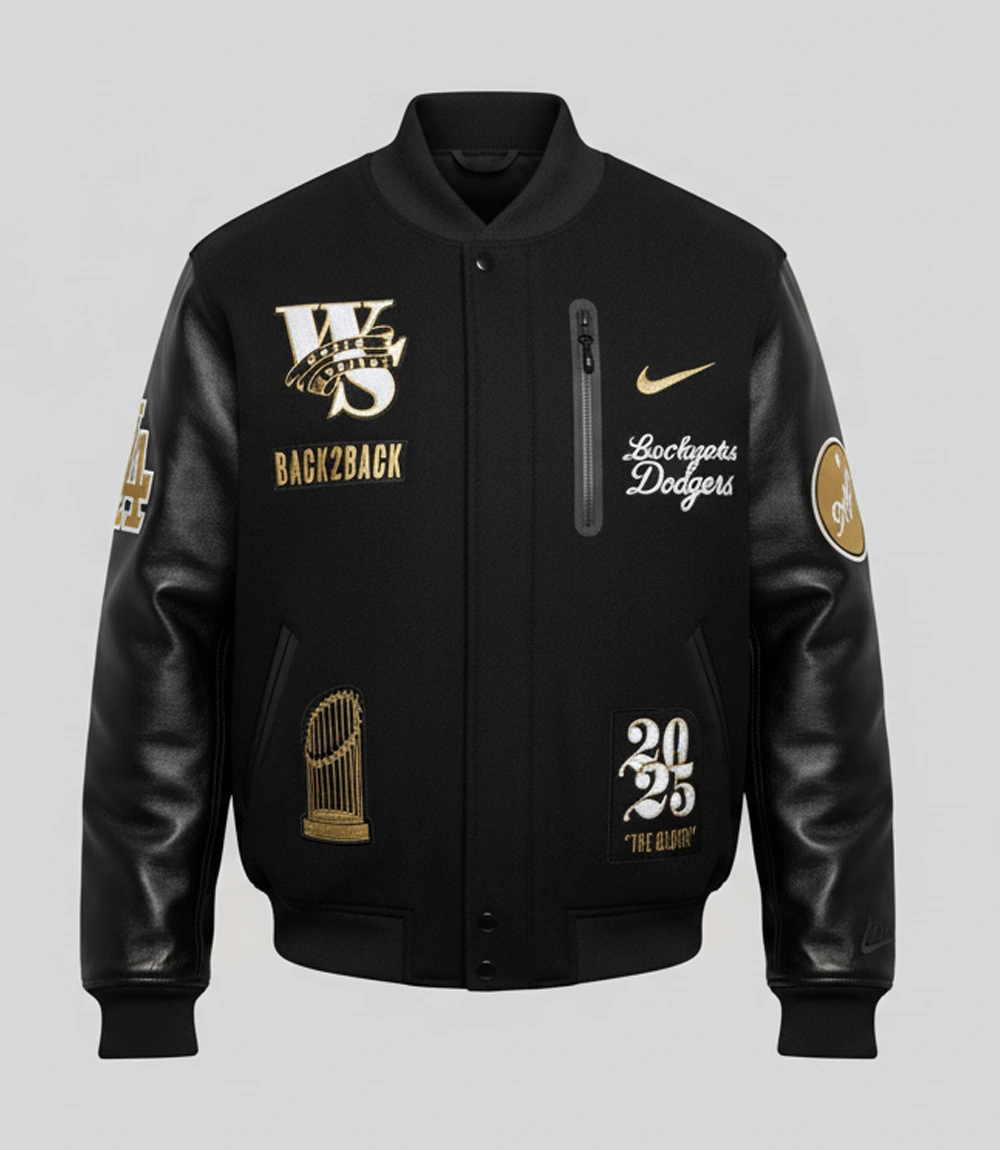 Nike LA Dodgers World Series Letterman Jacket Nike Dodgers World Series Letterman Jacket