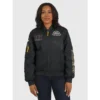 Pittsburgh Steelers WEAR by Erin Andrews Black Patch Bomber Jacket