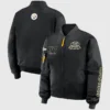 Pittsburgh Steelers WEAR by Erin Andrews Black Bomber Jacket