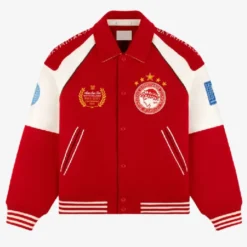 ALD Olympiacos F.C. Varsity Red Jacket