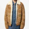 Kayvon Thibodeaux Louis Vuitton Shearling Brown Jacket