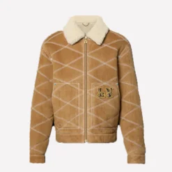 Kayvon Thibodeaux Louis Vuitton Shearling Jacket Brown