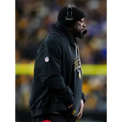 Mike Tomlin Pittsburgh Steelers 2025 Sideline Bomber Black Jacket