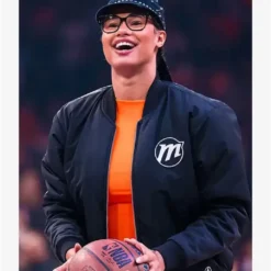 Satou Sabally Phoenix Mercury Black Bomber Jacket