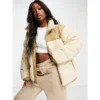The North Face Nuptse Down Beige Sherpa Jacket